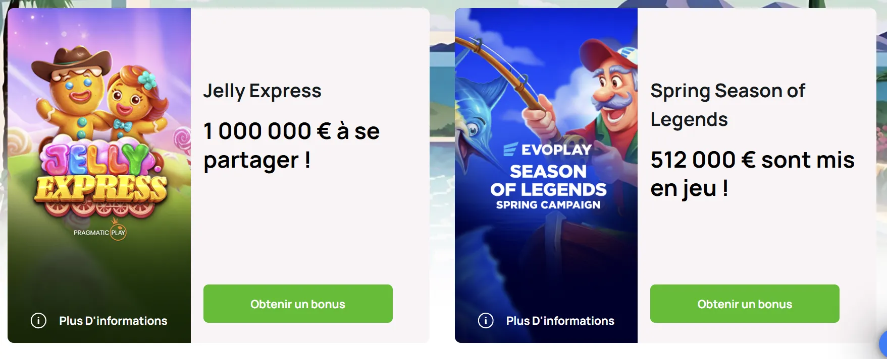 Promotions et Bonus Millionz Casino